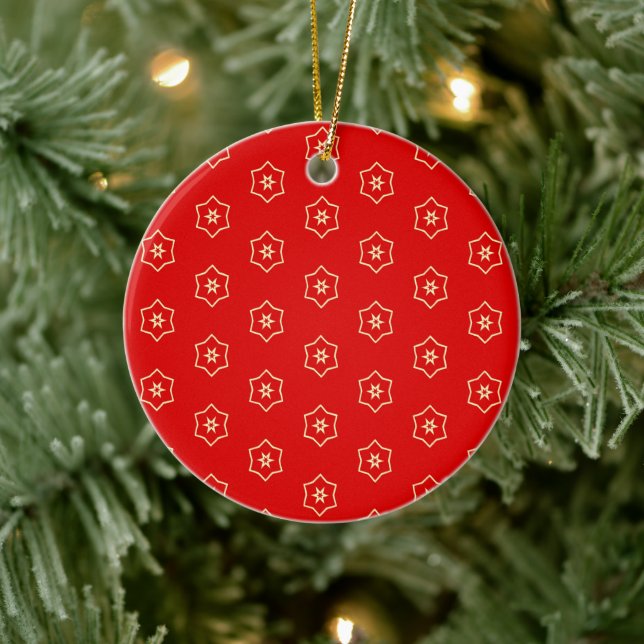 Red and Gold Ornamental Design Ceramic Tree Decoration (Tree)