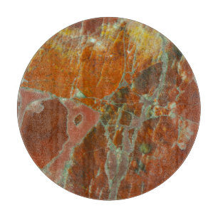 Red and Gold Petrified Wood Cutting Board
