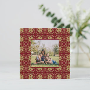 Red and Gold Photo Holiday Card