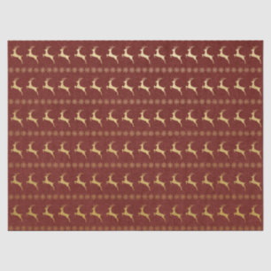 Red and Gold Reindeer Christmas Tissue Paper