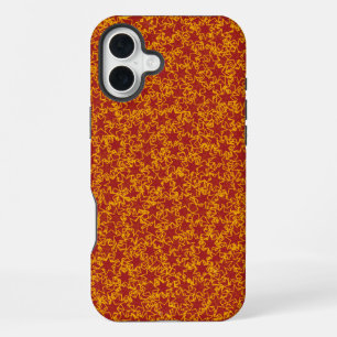 Red and Gold Star Team Spirit Sports Colours iPhone 16 Plus Case