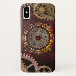 Red and Gold Steampunk Gear Case-Mate iPhone Case