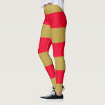 Red and Gold Stripes Leggings<br><div class="desc">image of thick coloured red and gold stripes.</div>