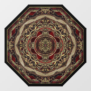 Red and Gold Window Cling