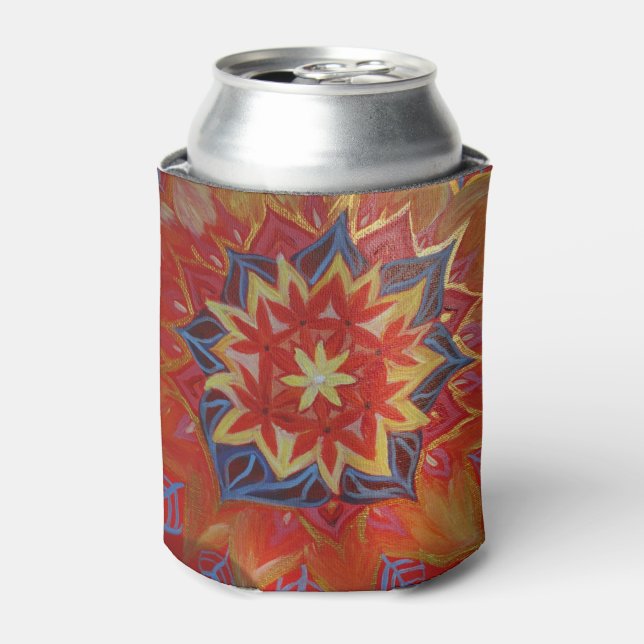 Red and Golden Mandala Custom Can Cooler (Can Front)