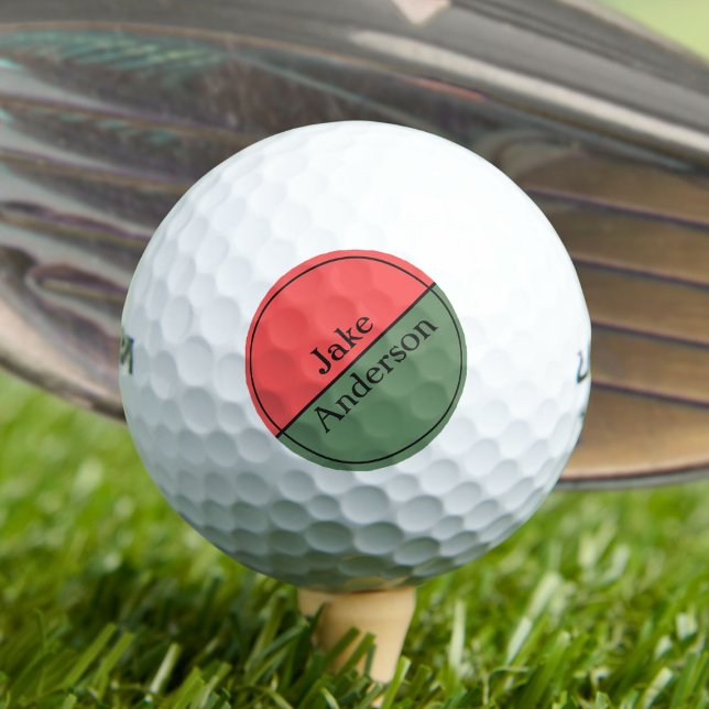 Red and Green 45 Degrees Minimalist Golf Balls (Creator Uploaded)