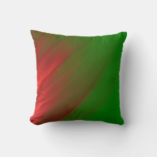 Red and green abstract flame cushion