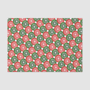 Red and Green African Tribal Pattern Tissue Paper