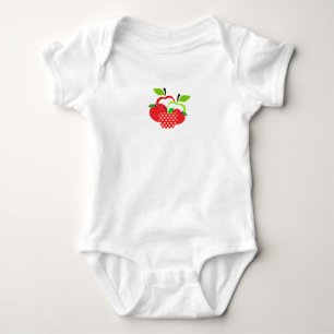 Red and Green Apples Baby Bodysuit