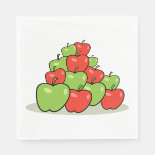 Red And Green Apples Napkin