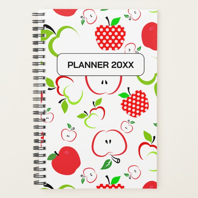 Red and Green Apples Planner (Front)