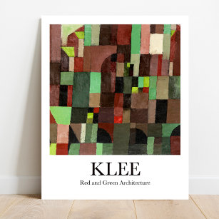 Red and Green Architecture by Paul Klee Poster