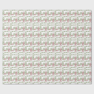 Red and green bicycles for a Christmas theme. Wrapping Paper