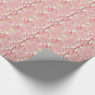 Red and Green Burst Abstract Design Wrapping Paper