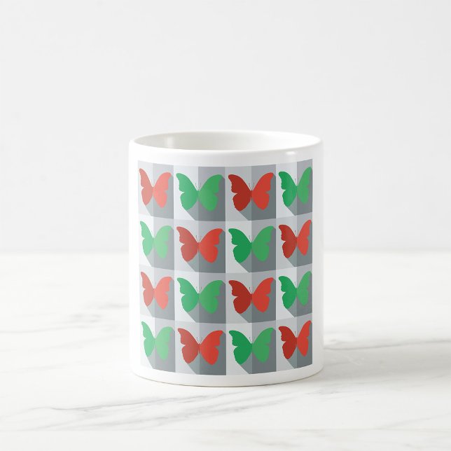 Red And Green Butterflies Coffee Mug (Creator Uploaded)