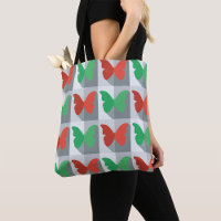 Red and Green Butterfly Pattern