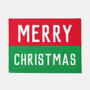 Red and Green Christmas Doormat