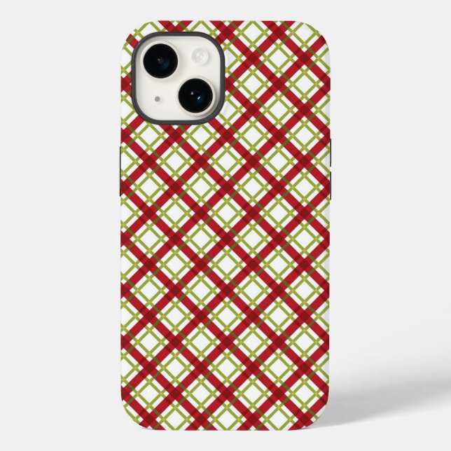 Red and Green Christmas Plaid Phone Case (Back)