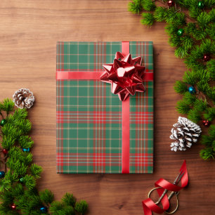 Red and Green Christmas Plaid Wrapping Paper