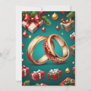 red and green christmas save the date cards