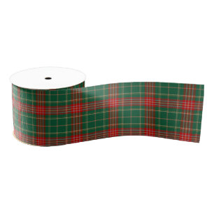 Red and Green Christmas Tartan Plaid Grosgrain Ribbon