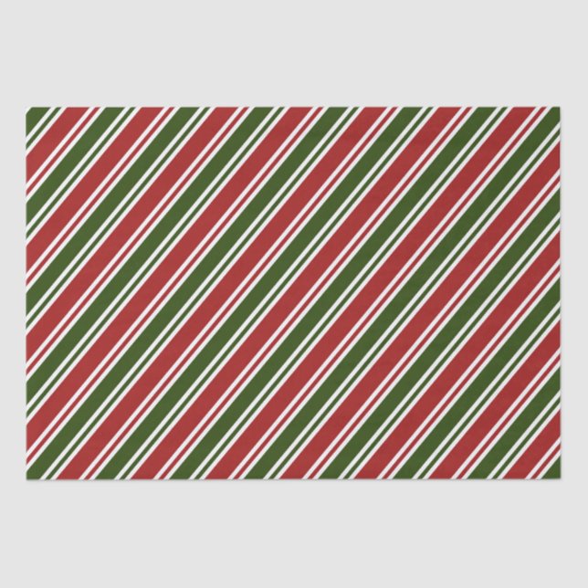 Red and Green Christmas  Tissue Paper (Front)
