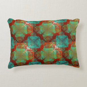 Red and Green Chromatic Fusion Accent Pillow
