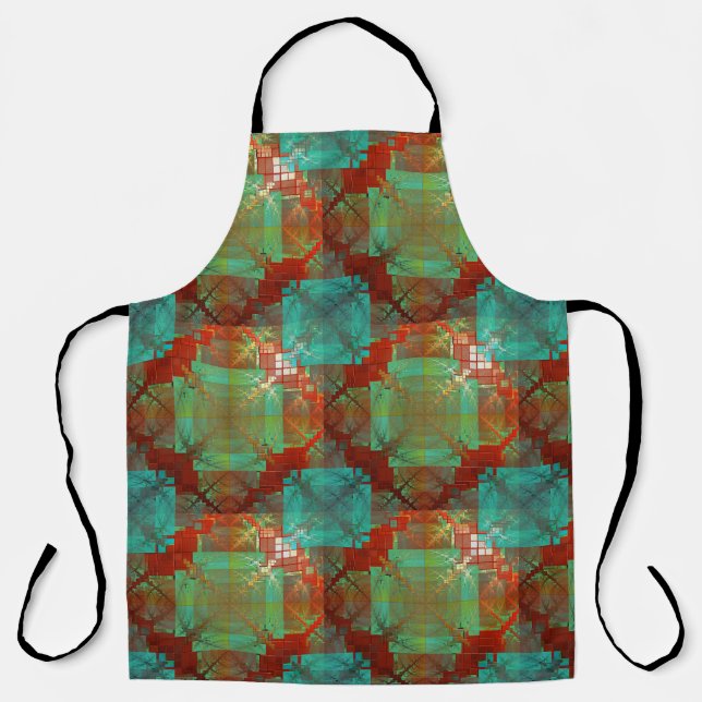 Red and Green Chromatic Fusion Apron (Front)