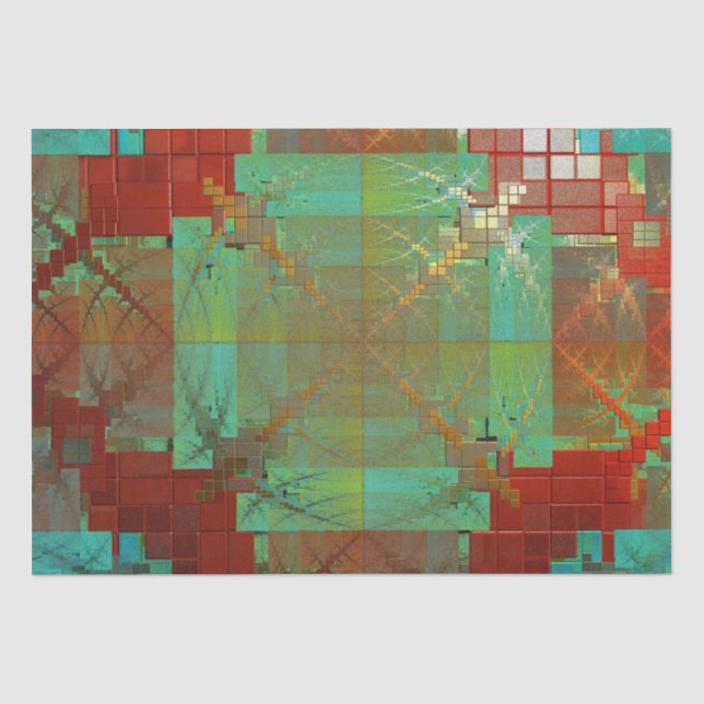 Red and Green Chromatic Fusion Tissue Paper (Front)