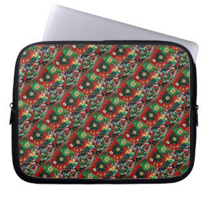 Red and Green Electronics Bag