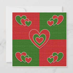 Red and Green Heart Invitation