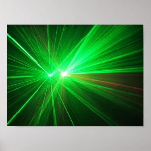 Red and Green Laser Lights Poster
