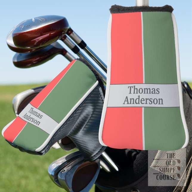 Red and Green Minimalist Design Golf Head Cover (Creator Uploaded)