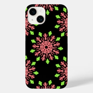Red and green neon flower  Case-Mate iPhone 14 case