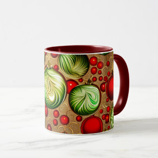 Red and Green Ornaments Mug