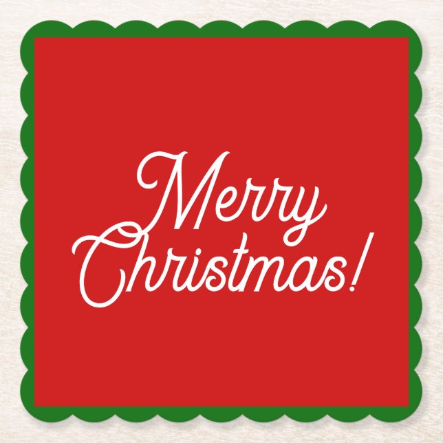 Red and Green Paper Coasters (Front)