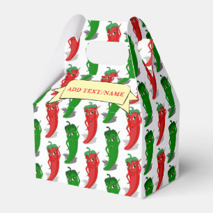 Red And Green Pepper Divas Cartoon Pattern Custom Favour Box