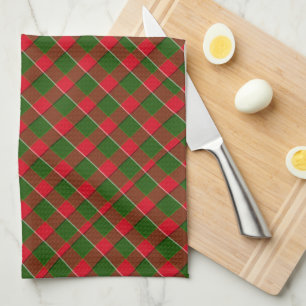 Red And Green Plaid Christmas Tea Towel
