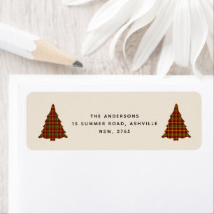 Red and Green Plaid Christmas Tree