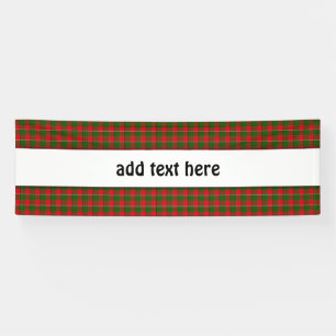 Red And Green Plaid Fabric Background Banner
