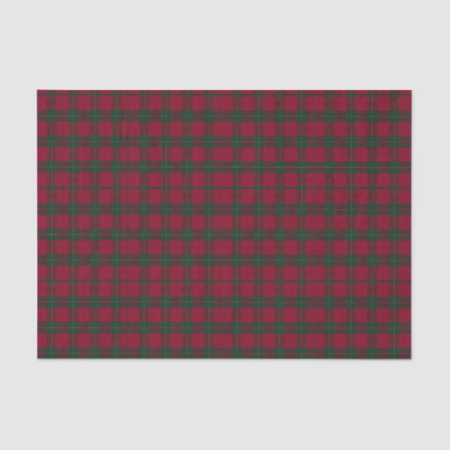Red and Green Plaid Tissue Paper (Front)