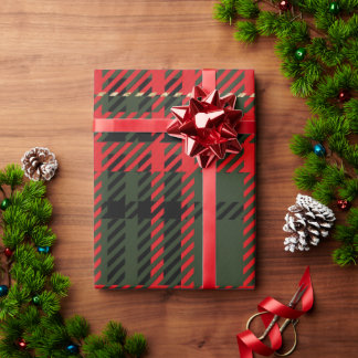 Red and Green Plaid Wrapping Paper