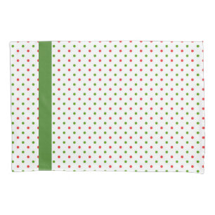 Red and Green Polka Dot Christmas Pillow Case