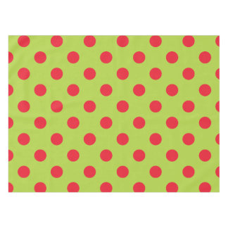 Red and Green Polka Dot Tablecloth