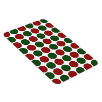 Red and Green Polka Dots on White
