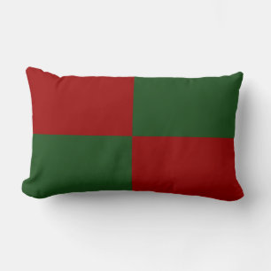 Red and Green Rectangles Lumbar Cushion