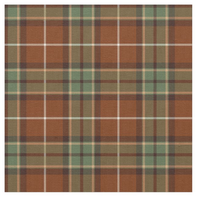 Red and Green Rustic Plaid Fabric (Close Up)