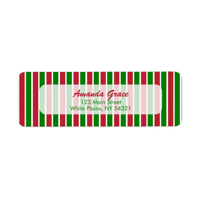 Red and Green Stripes Christmas/Holidays (Front)