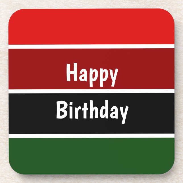 Red And Green Stripes Coaster (Front)