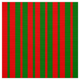 Red and Green Stripes Design Fabric